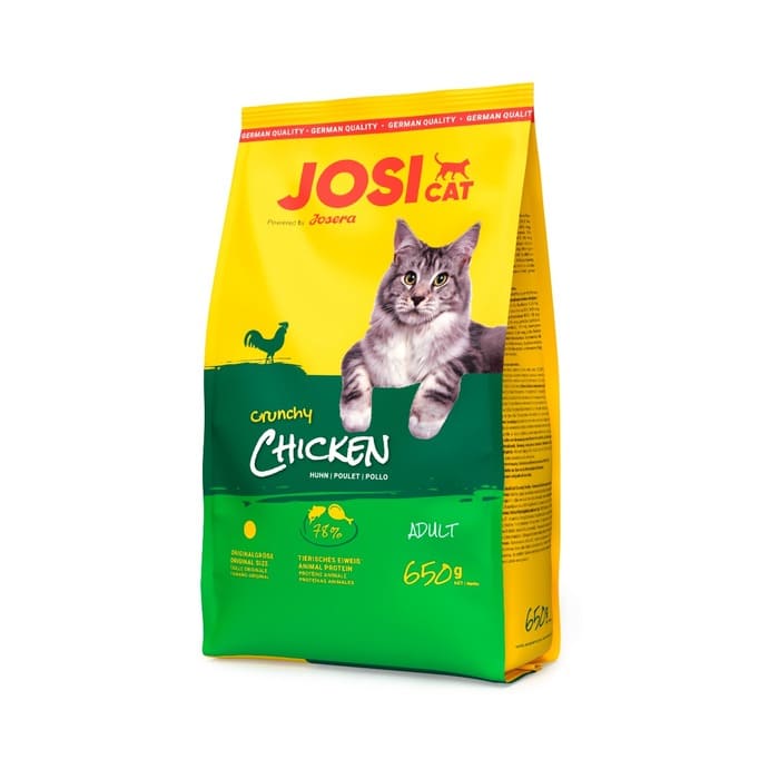 JosiCat Crunchy Chicken sausā kaķu barība kaķiem ar vistu 650 g